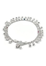 superb little silver bell baby anklet